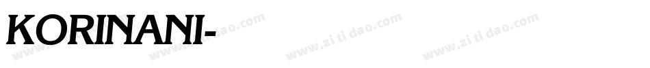 KORINANI字体转换