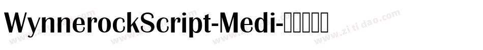 WynnerockScript-Medi字体转换
