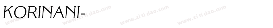 KORINANI字体转换