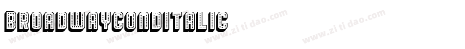 BroadwayCondItalic字体转换
