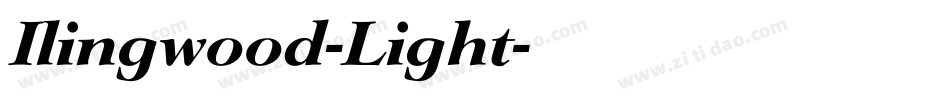 Ilingwood-Light字体转换