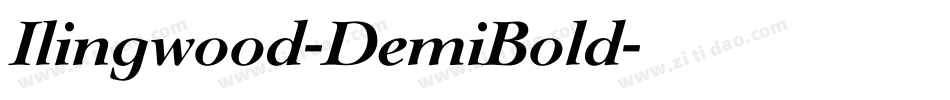 Ilingwood-DemiBold字体转换