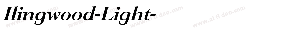 Ilingwood-Light字体转换