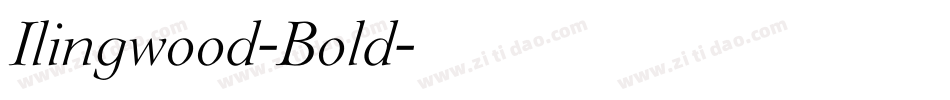 Ilingwood-Bold字体转换