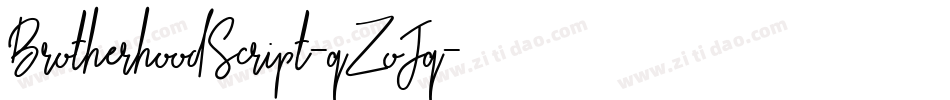 BrotherhoodScript-qZoJq字体转换