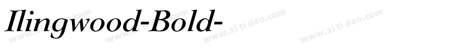 Ilingwood-Bold字体转换