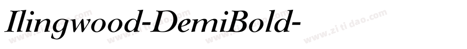 Ilingwood-DemiBold字体转换