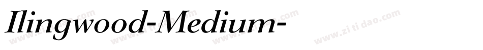 Ilingwood-Medium字体转换