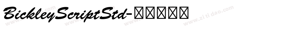 BickleyScriptStd字体转换