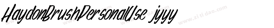 HaydonBrushPersonalUse-jyyy字体转换