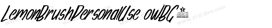 LemonBrushPersonalUse-owBG0字体转换