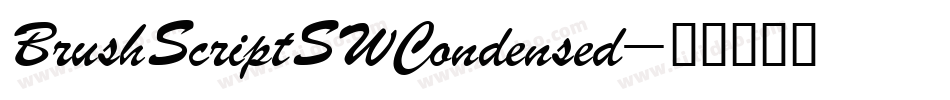 BrushScriptSWCondensed字体转换