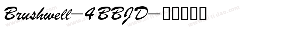 Brushwell-4BBJD字体转换