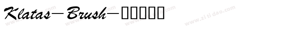 Klatas-Brush字体转换