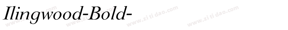 Ilingwood-Bold字体转换