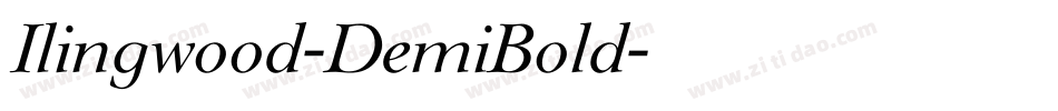 Ilingwood-DemiBold字体转换
