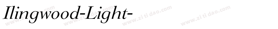 Ilingwood-Light字体转换