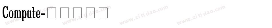 Compute字体转换