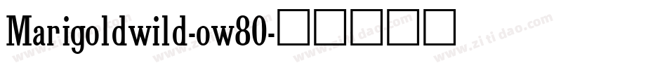 Marigoldwild-ow80字体转换