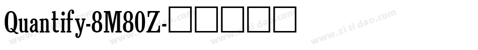 Quantify-8M80Z字体转换