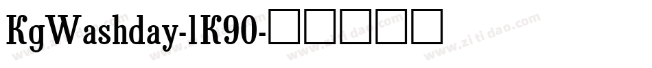 KgWashday-lK90字体转换