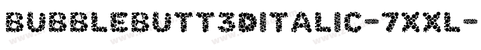 BubbleButt3DItalic-7xxl字体转换