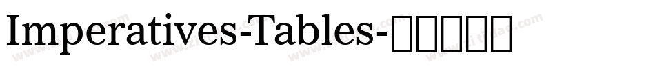 Imperatives-Tables字体转换