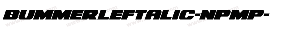 BummerLeftalic-nPmP字体转换