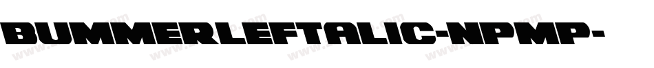 BummerLeftalic-nPmP字体转换