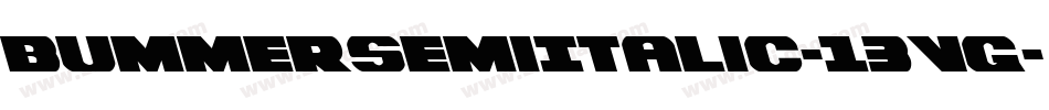 BummerSemiItalic-13Vg字体转换
