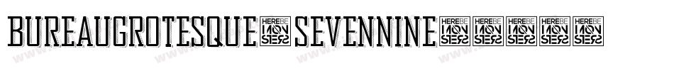 BureauGrotesque-SevenNine字体转换
