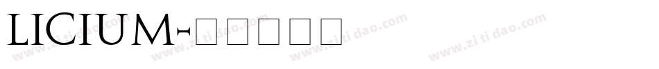 licium字体转换