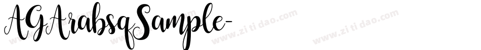 AGArabsqSample字体转换