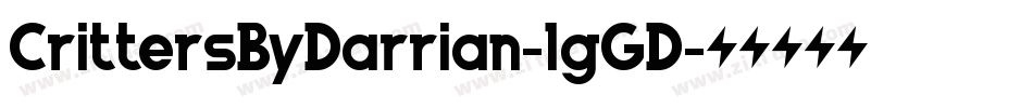 CrittersByDarrian-lgGD字体转换