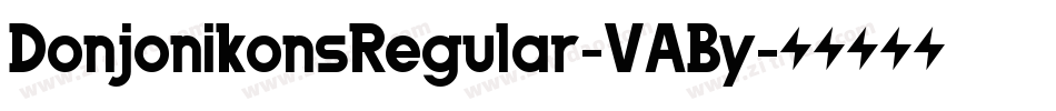 DonjonikonsRegular-VABy字体转换