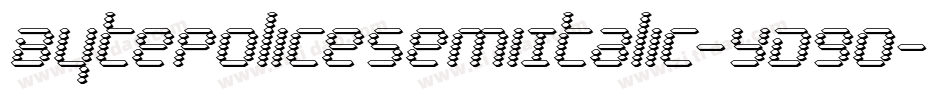 BytePoliceSemiItalic-YD9o字体转换