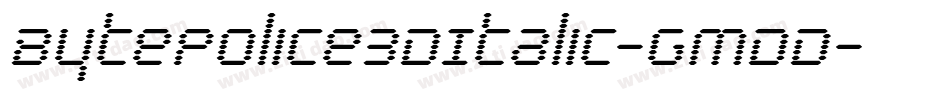 BytePolice3DItalic-GmDD字体转换 BytePolice3DItalic-GmDD字体转换