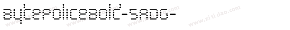 BytePoliceBold-5ADG字体转换