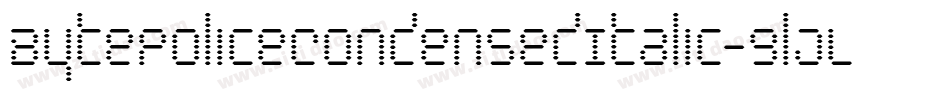 BytePoliceCondensedItalic-9lJL字体转换