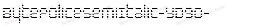 BytePoliceSemiItalic-YD9o字体转换