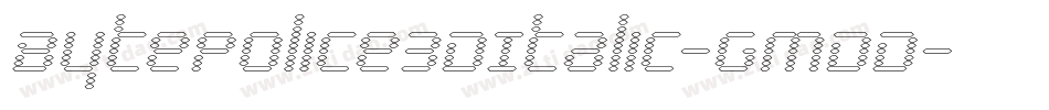 BytePolice3DItalic-GmDD字体转换 BytePolice3DItalic-GmDD字体转换