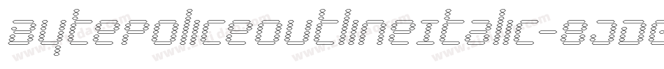 BytePoliceOutlineItalic-8JD0字体转换