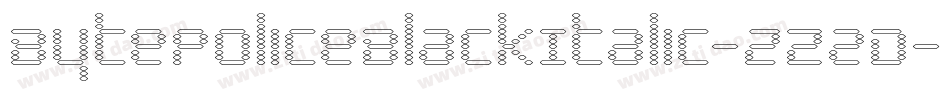 BytePoliceBlackItalic-zZ2D字体转换