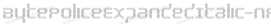 BytePoliceExpandedItalic-nPOP字体转换