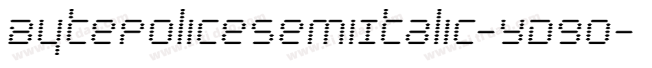 BytePoliceSemiItalic-YD9o字体转换