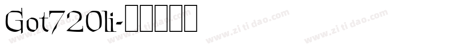 Got720li字体转换
