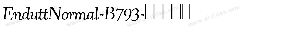 EnduttNormal-B793字体转换