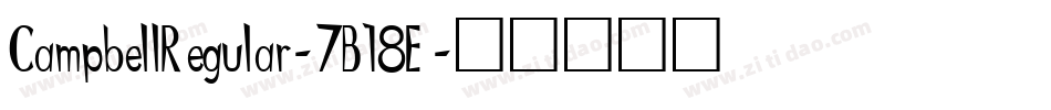 CampbellRegular-7B18E字体转换