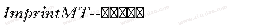 ImprintMT-字体转换