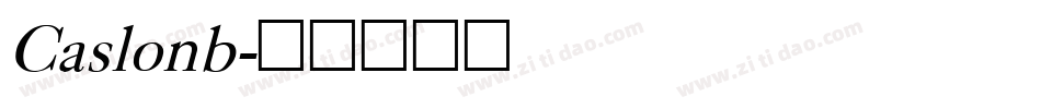 Caslonb字体转换